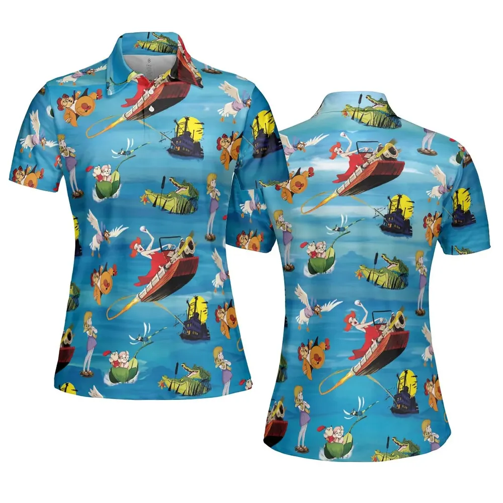 Chasing The Rescuers Characters AOP Men/Women Polo Shirt - 5