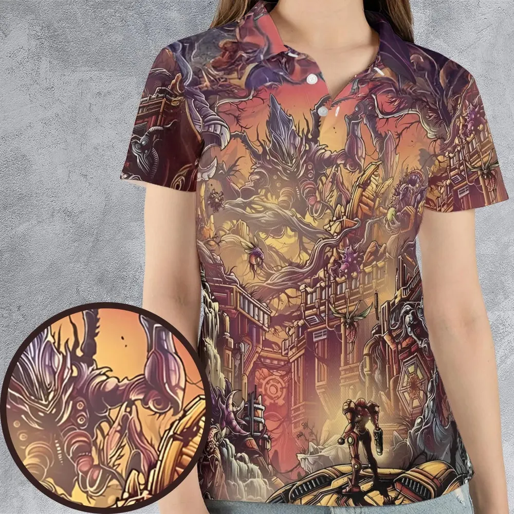 Metroid Prime AOP Men/Women Polo Shirt - 4