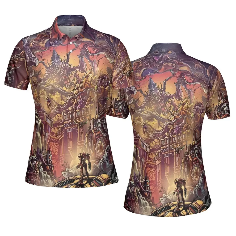 Metroid Prime AOP Men/Women Polo Shirt - 5