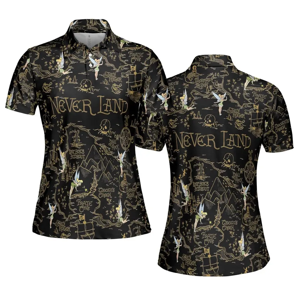 Finding Neverland Tinker Bell AOP Men/Women Polo Shirt - 5