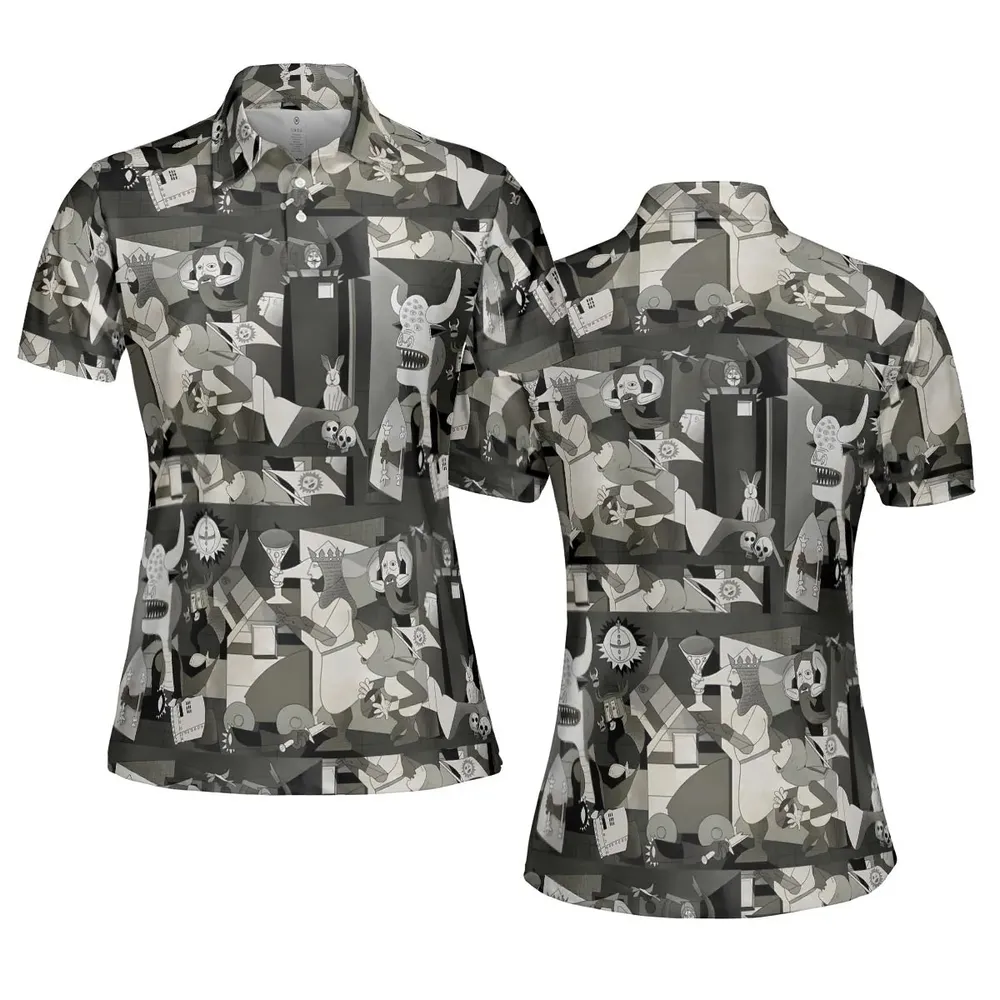 Monty Picasso Style Art AOP Men/Women Polo Shirt - 5