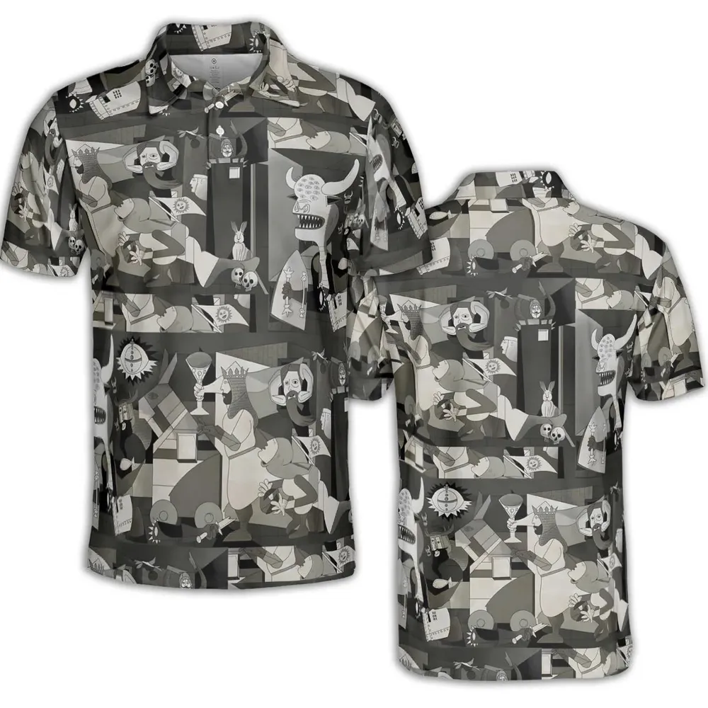 Monty Picasso Style Art AOP Men/Women Polo Shirt - 2