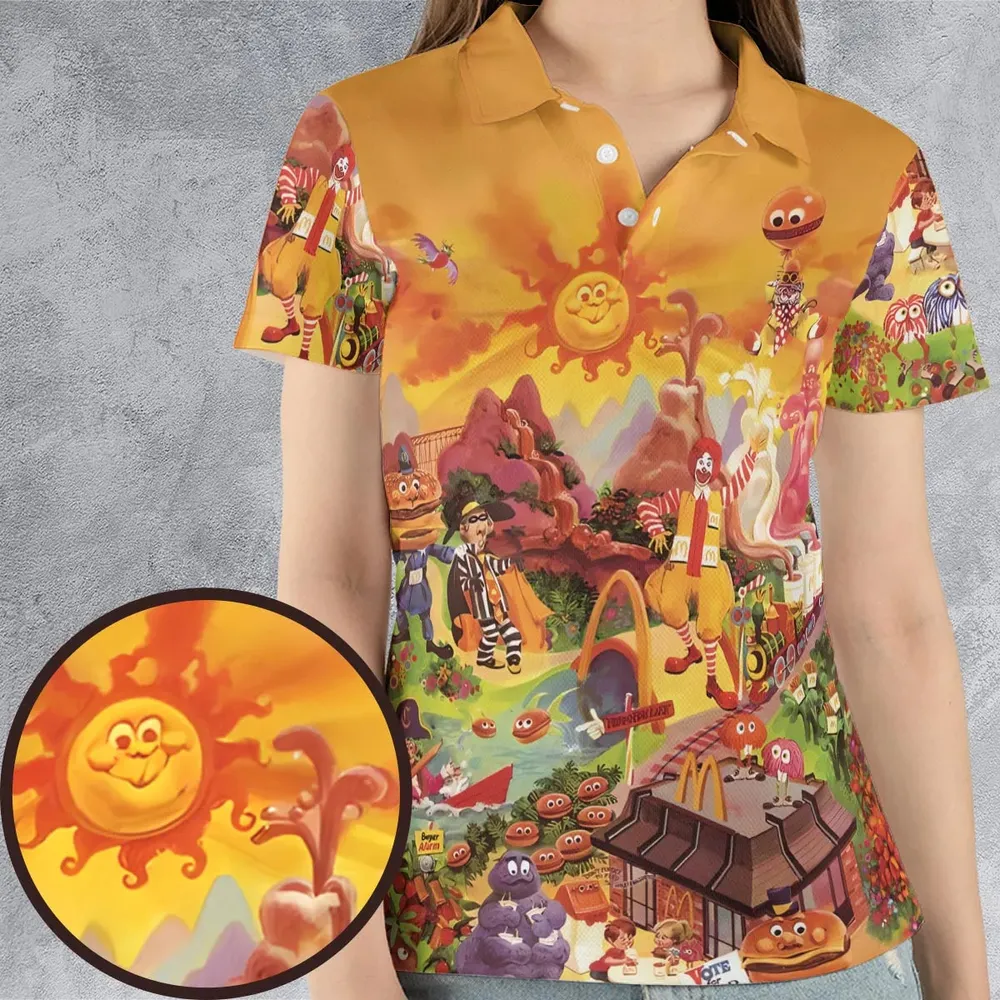 Wonder Foodland The Siege Of Mcdonaldland AOP Men/Women Polo Shirt - 4