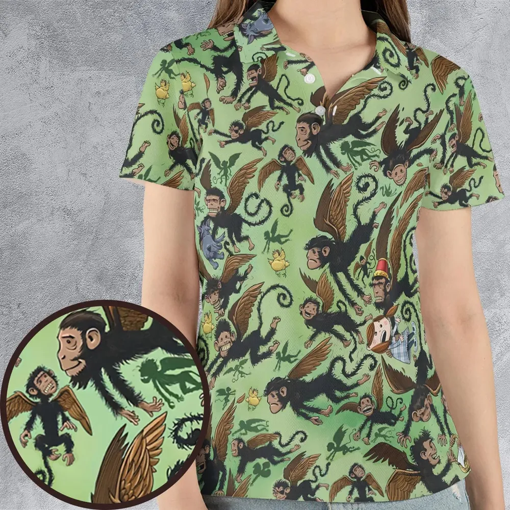 Flying Monkeys The Wizard Of Oz AOP Men/Women Polo Shirt - 4
