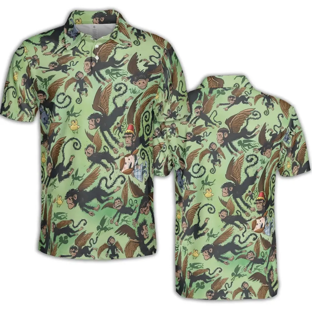 Flying Monkeys The Wizard Of Oz AOP Men/Women Polo Shirt - 2