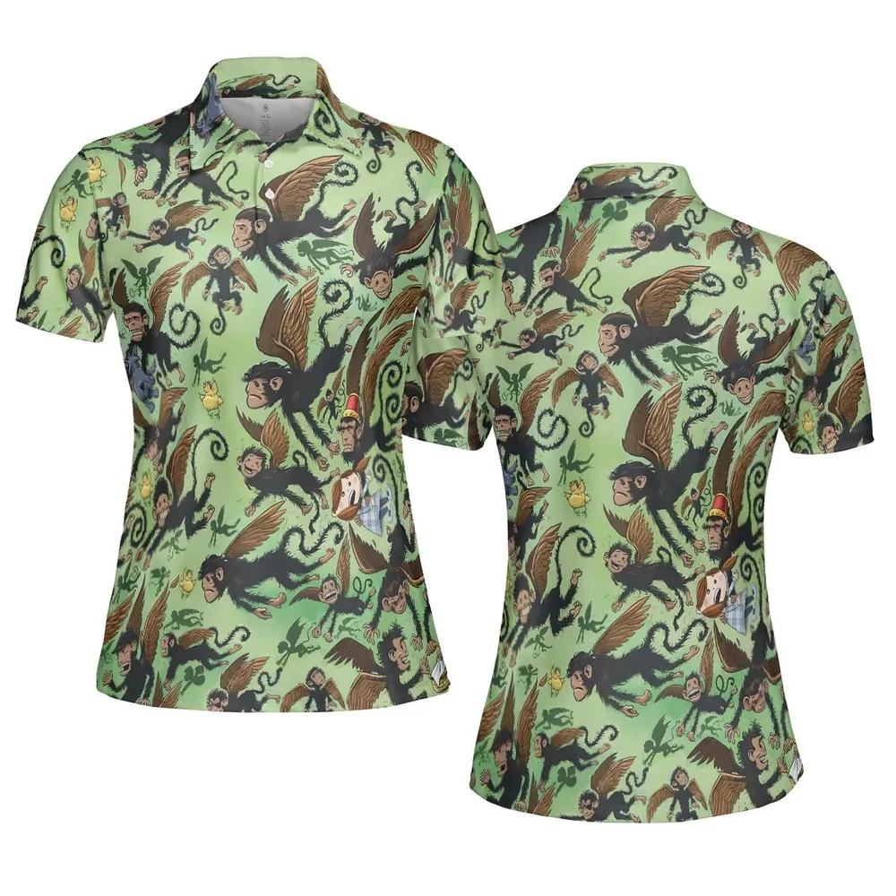 Flying Monkeys The Wizard Of Oz AOP Men/Women Polo Shirt - 5
