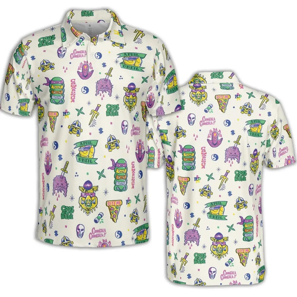 Shell Shock Teenage Mutant Ninja Turtles AOP Men/Women Polo Shirt - 2
