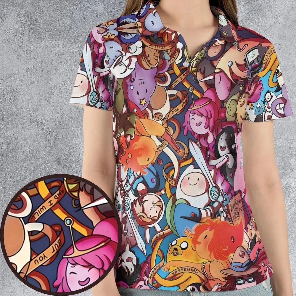 Land of Ooo Adventure Time AOP Men/Women Polo Shirt - 4