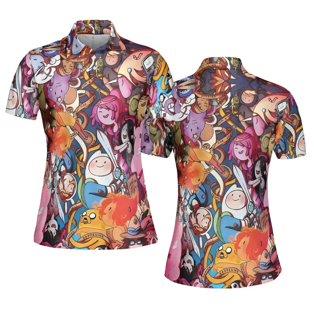 Land of Ooo Adventure Time AOP Men/Women Polo Shirt - 5