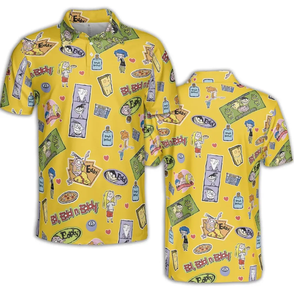 Ed Edd n Eddy n The Kanker Sisters AOP Men/Women Polo Shirt - 2