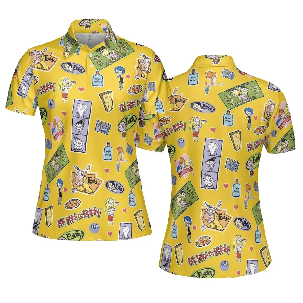 Ed Edd n Eddy n The Kanker Sisters AOP Men/Women Polo Shirt - 5