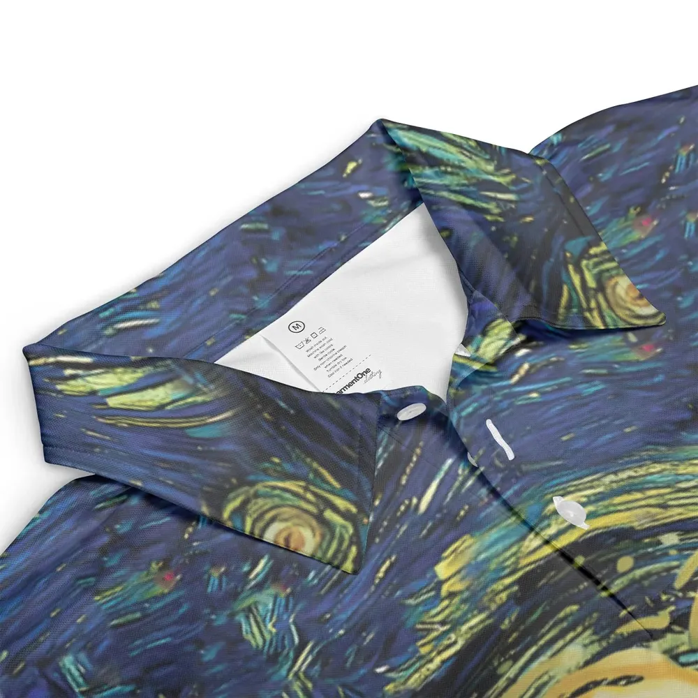 Kingdom Hearts Starry Night AOP Men/Women Polo Shirt - 3