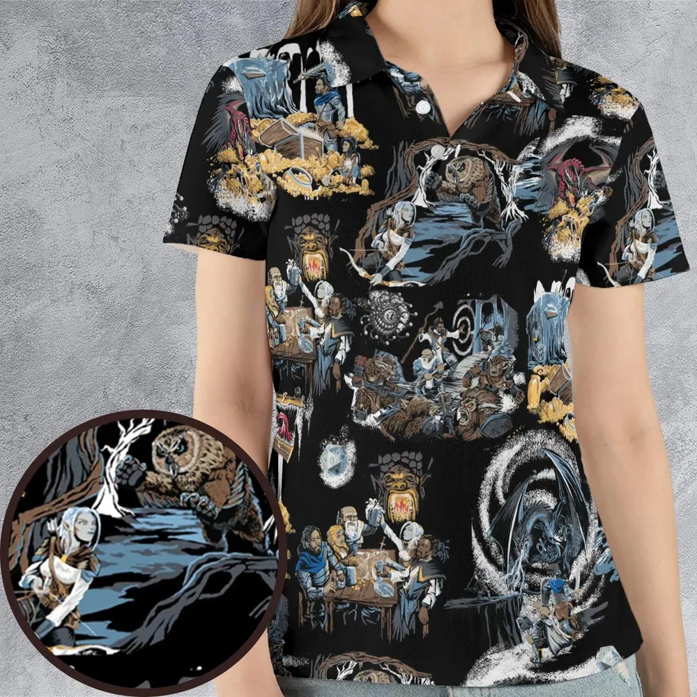 Recap DND AOP Men/Women Polo Shirt - 4