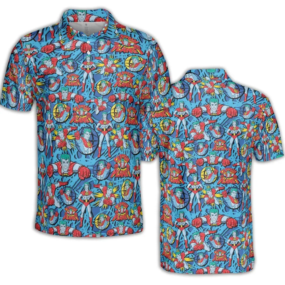 Hero of the Environment Captain Planet and the Planeteers AOP Men/Women Polo Shirt - 2