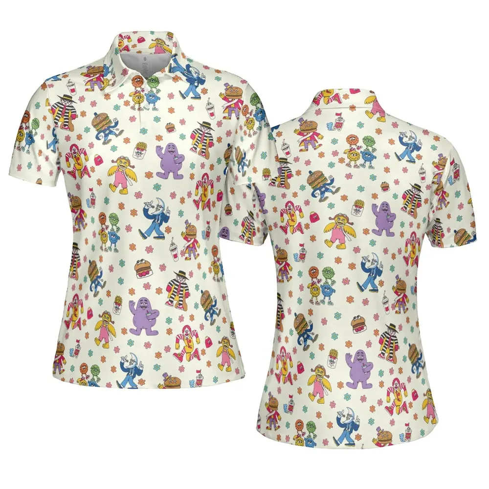 BADA BOP BA BA Mcdonaldland AOP Men/Women Polo Shirt - 5
