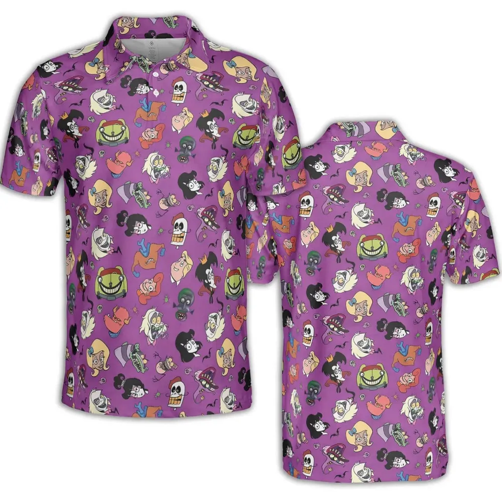 Beetlejuice Cartoon Vintage AOP Men/Women Polo Shirt - 2