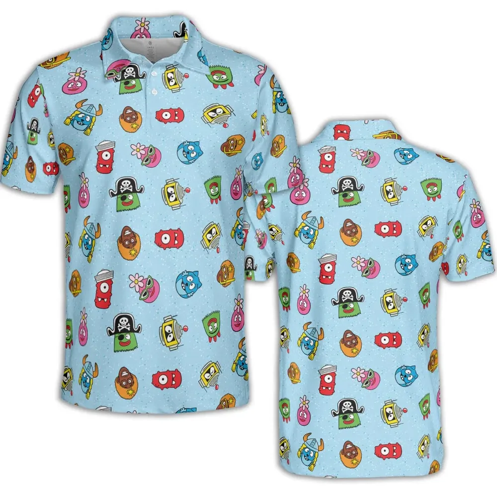 Yo Gabba Gabba Star Wars Mashup AOP Men/Women Polo Shirt - 2
