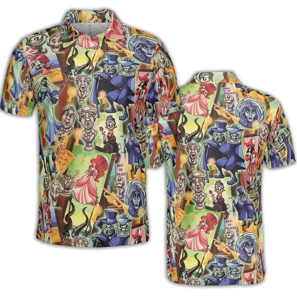 999 Happy Haunts AOP Men/Women Polo Shirt - 2