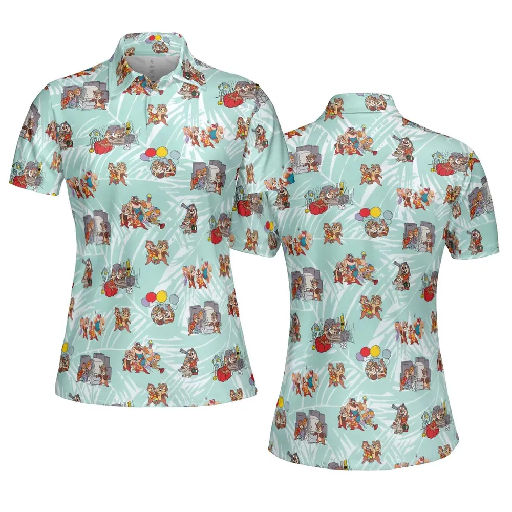 Rescue Team Chip 'n Dale Rescue Rangers AOP Men/Women Polo Shirt - 5