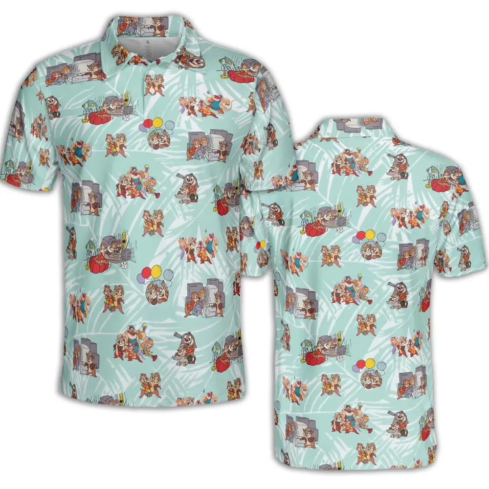 Rescue Team Chip 'n Dale Rescue Rangers AOP Men/Women Polo Shirt - 2