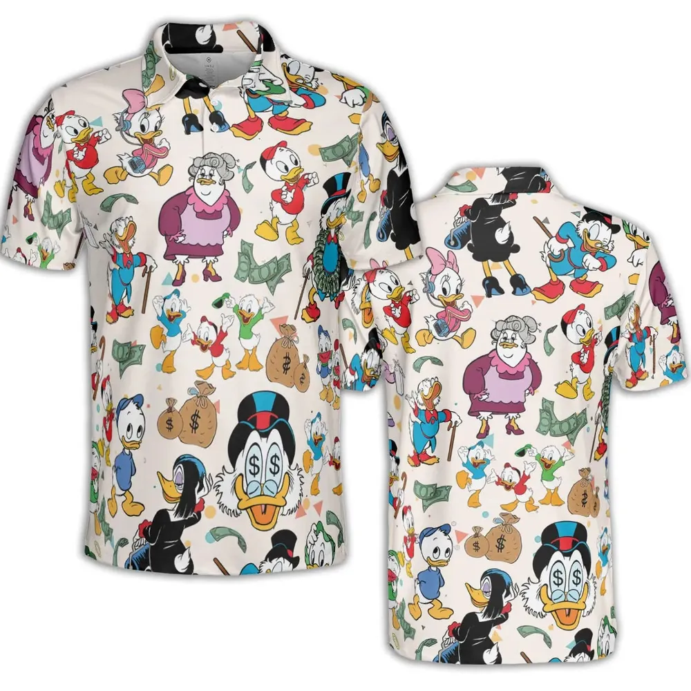 Donald Huey Dewey Ducktales AOP Men/Women Polo Shirt - 2