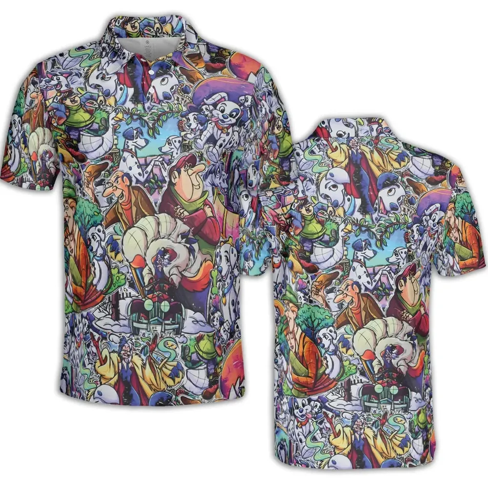 101 Dalmatians Main 90s AOP Men/Women Polo Shirt - 2