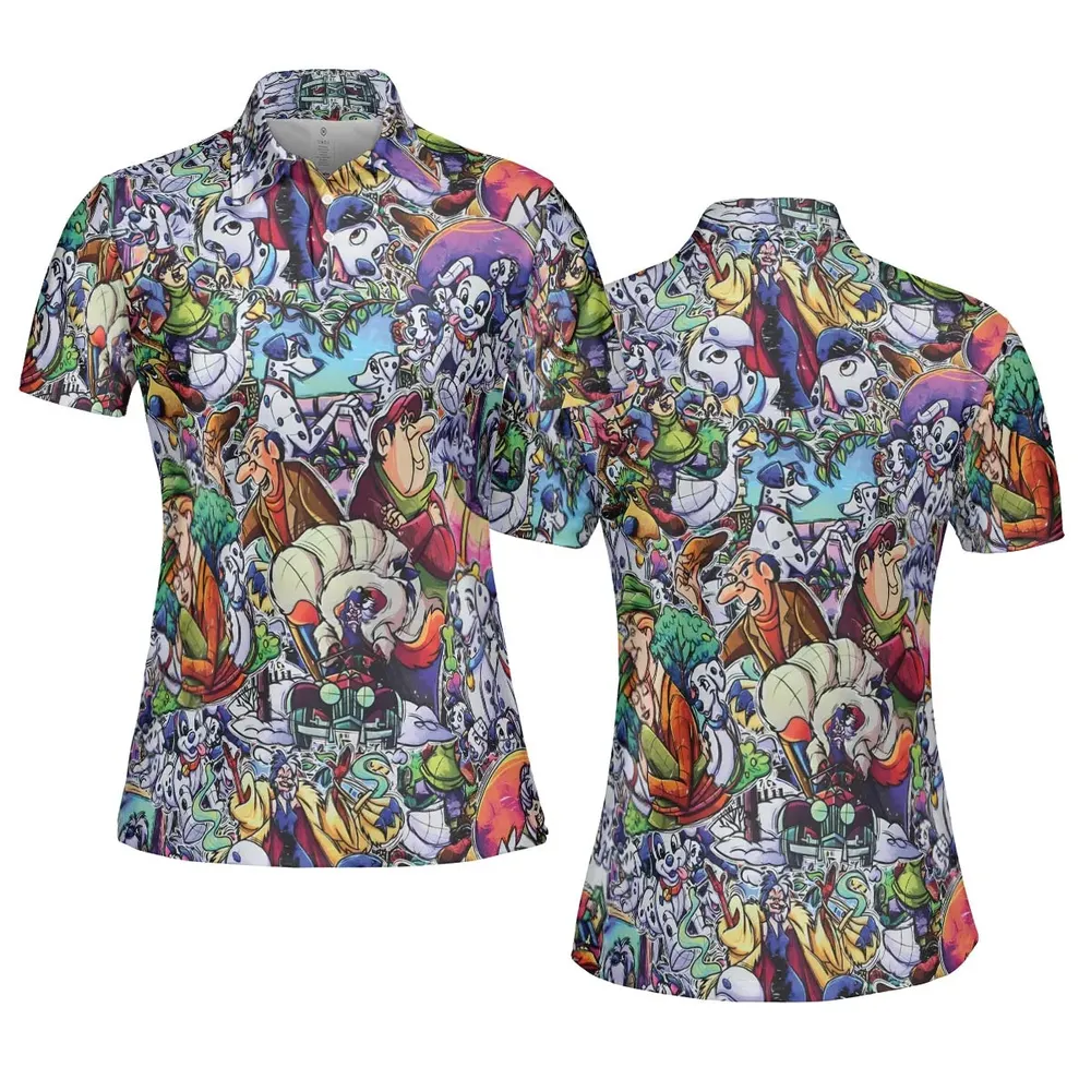 101 Dalmatians Main 90s AOP Men/Women Polo Shirt - 5