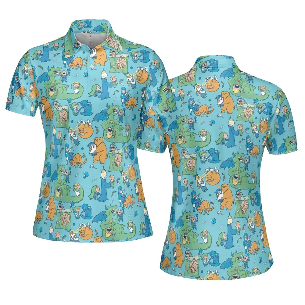 Total Party Kill DnD AOP Men/Women Polo Shirt - 5
