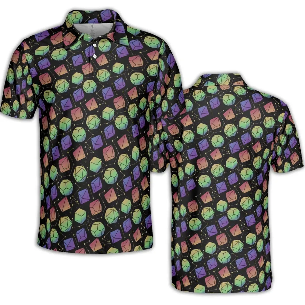 Rainbow Galaxy DnD AOP Men/Women Polo Shirt - 2