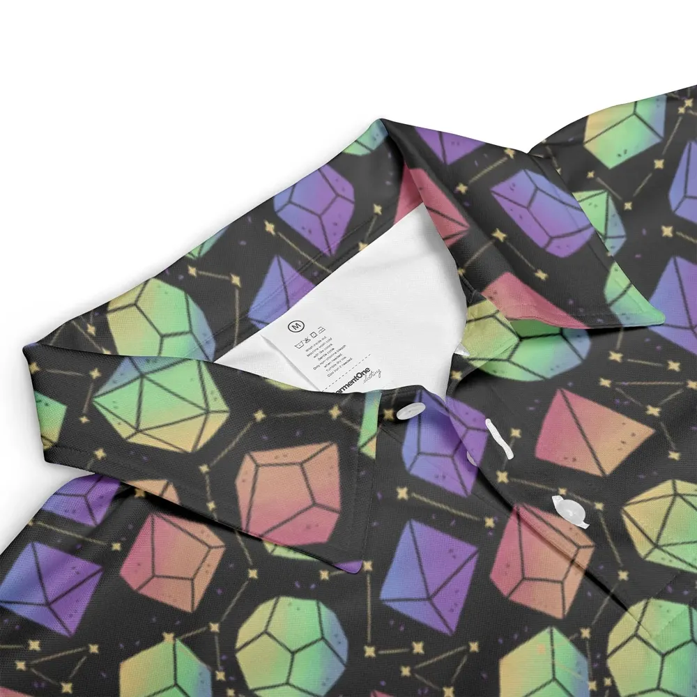 Rainbow Galaxy DnD AOP Men/Women Polo Shirt - 3