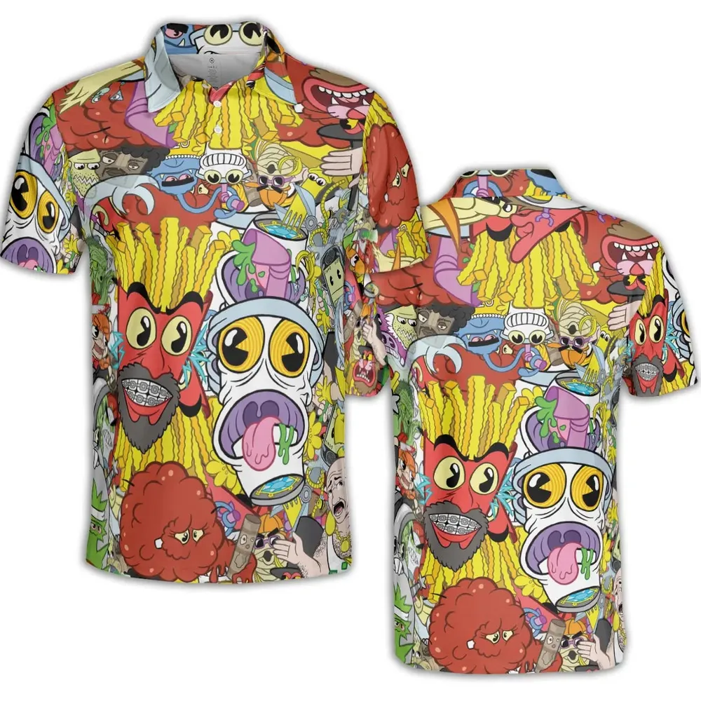 Pure Chaos Aqua Teen Hunger Force AOP Men/Women Polo Shirt - 2