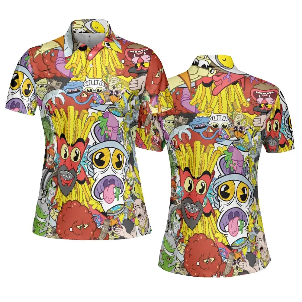 Pure Chaos Aqua Teen Hunger Force AOP Men/Women Polo Shirt - 5