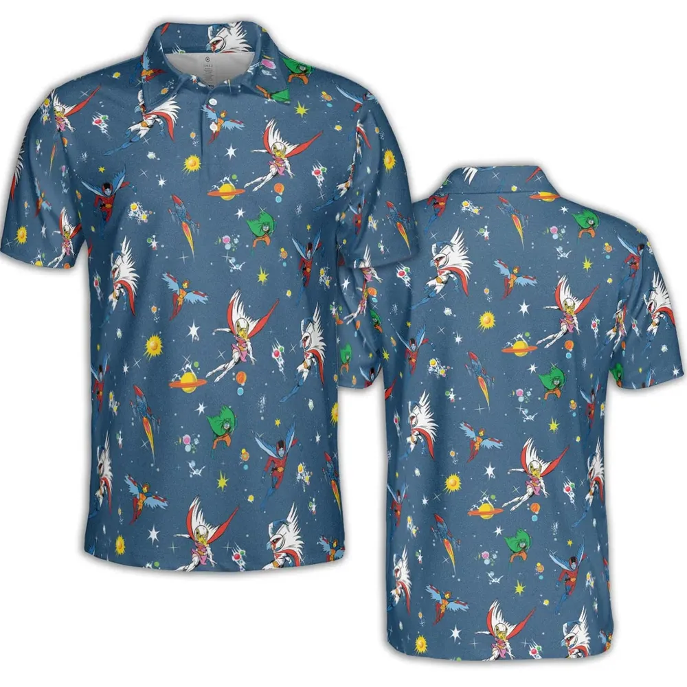 Battle of the Planets AOP Men/Women Polo Shirt - 2