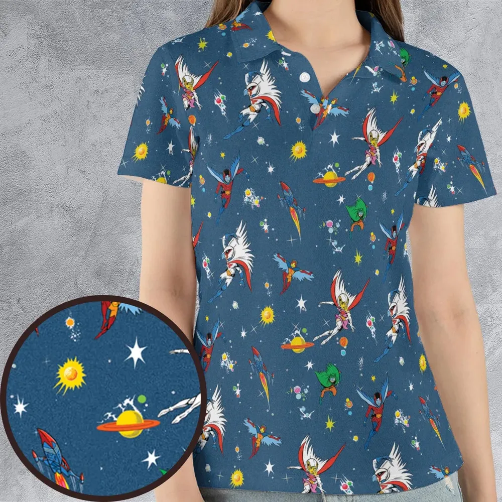 Battle of the Planets AOP Men/Women Polo Shirt - 4