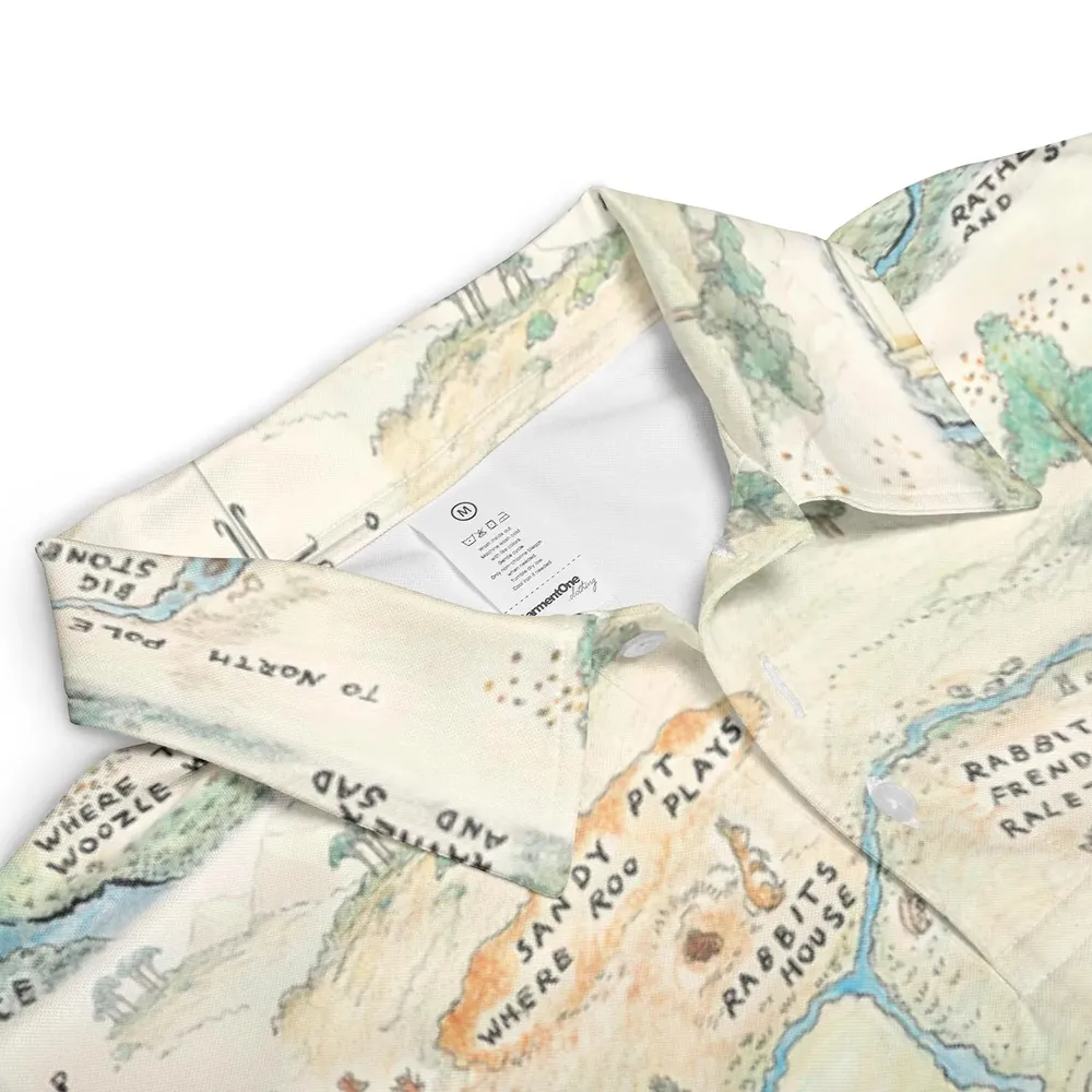 Hundred Acre Wood Map AOP Men/Women Polo Shirt - 3