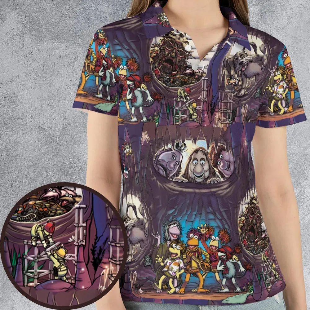 It's All Connected Fraggle Rock AOP Men/Women Polo Shirt - 4