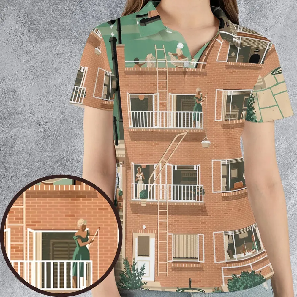 Rear Window AOP Men/Women Polo Shirt - 4
