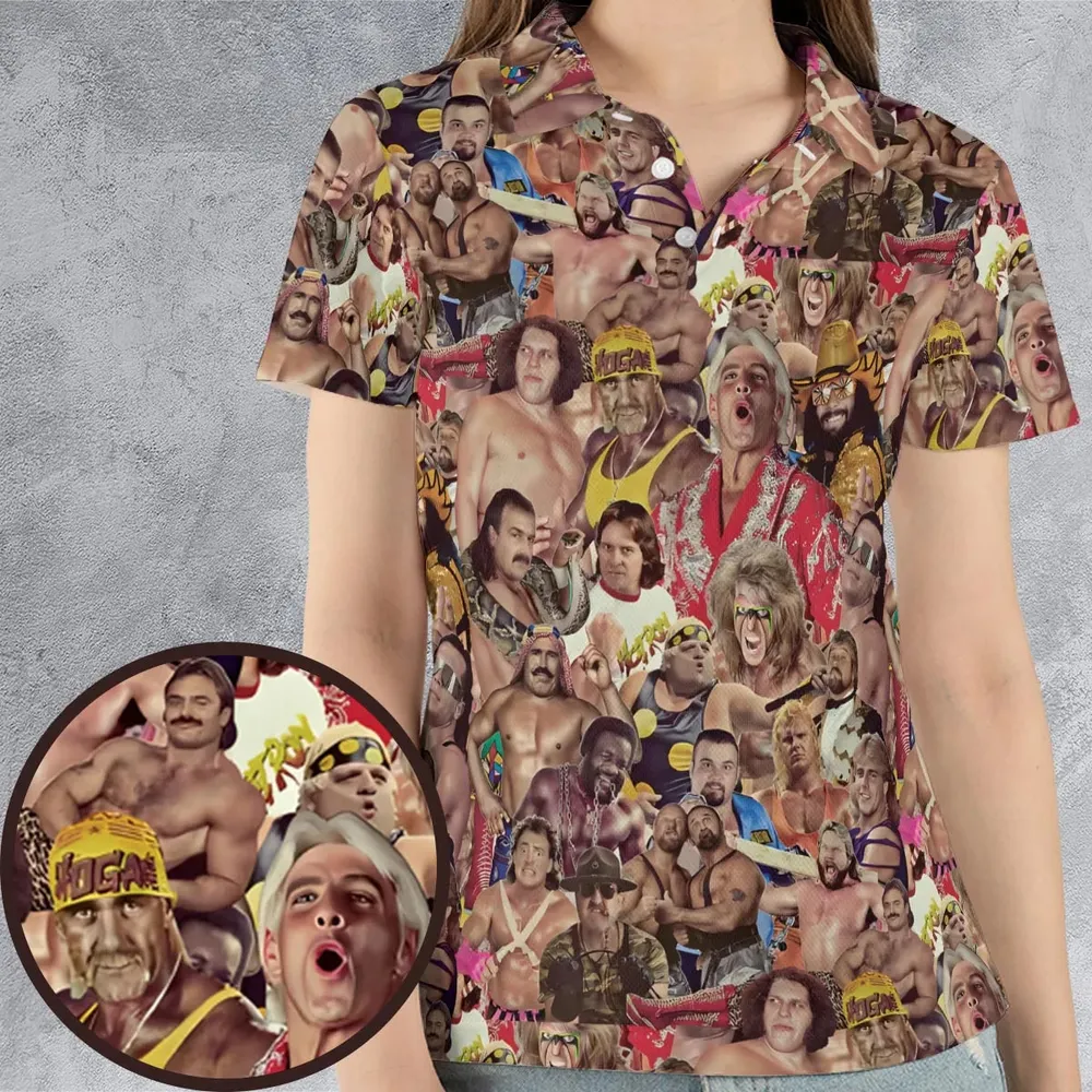 Pro Wrestlers AOP Men/Women Polo Shirt - 4