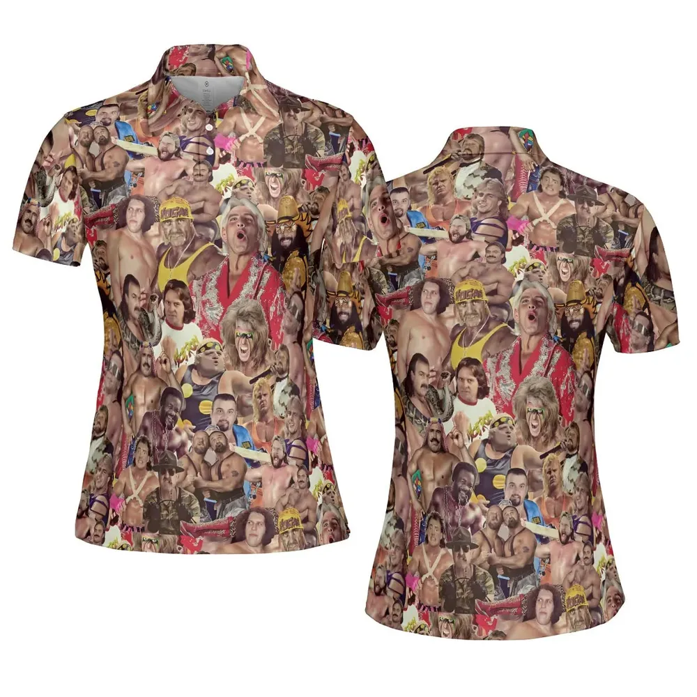 Pro Wrestlers AOP Men/Women Polo Shirt - 5
