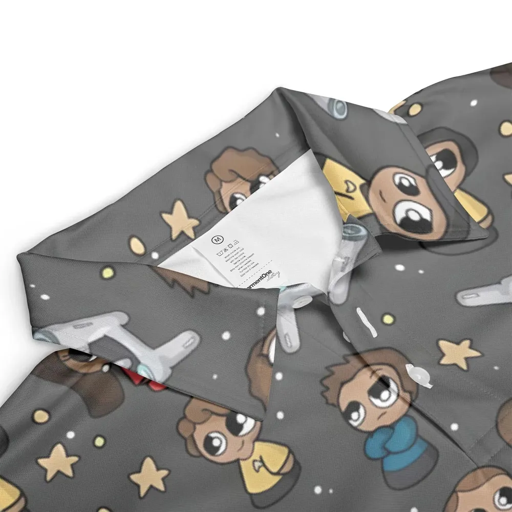 Cute Space Star Trek AOP Men/Women Polo Shirt - 3
