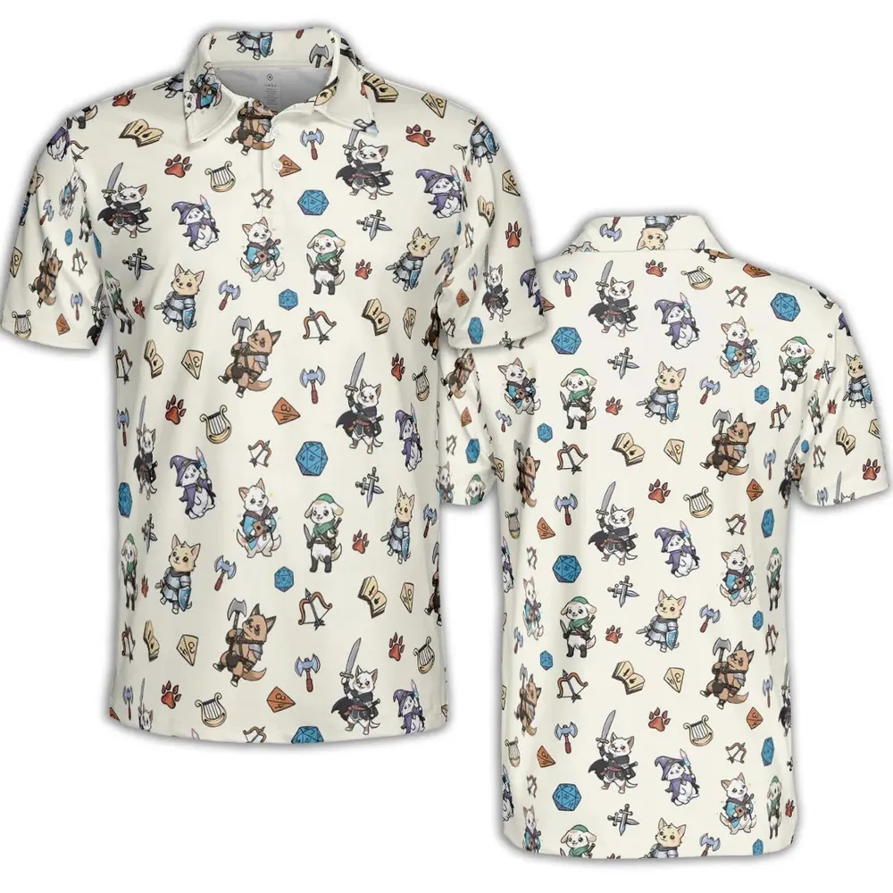 Dungeons and Dogs DnD AOP Men/Women Polo Shirt - 2