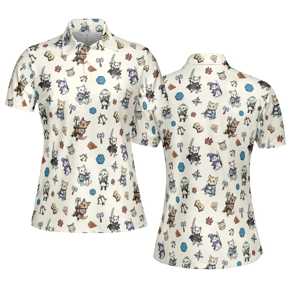 Dungeons and Dogs DnD AOP Men/Women Polo Shirt - 5