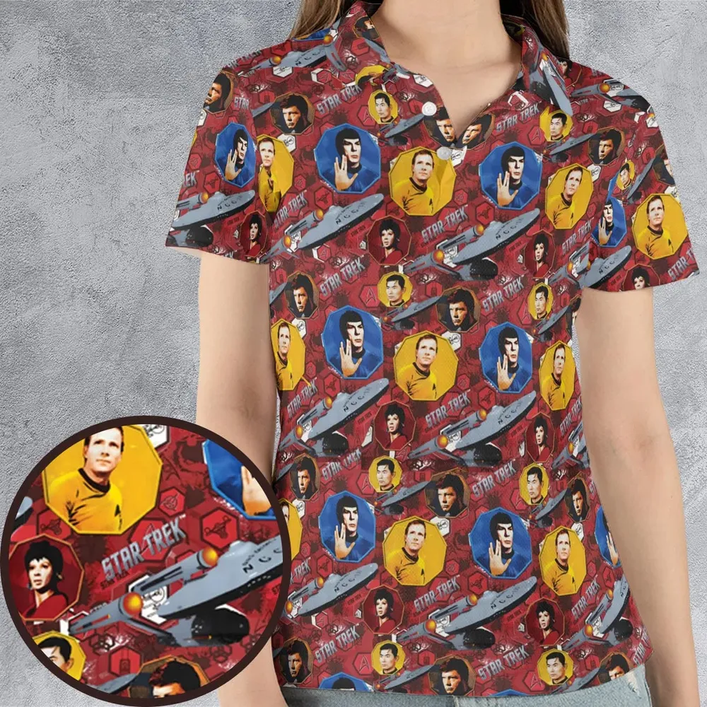 Boldly Star Trek AOP Men/Women Polo Shirt - 4