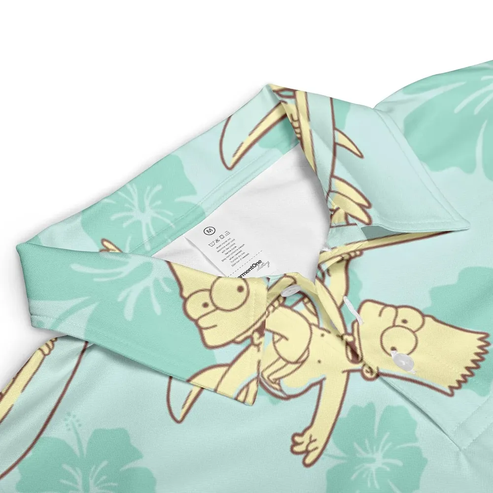 Surfing Simpsons The Simpsons AOP Men/Women Polo Shirt - 3