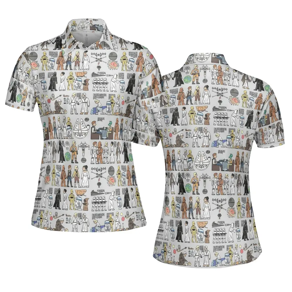 Egyptian Galaxy Wars AOP Men/Women Polo Shirt - 5