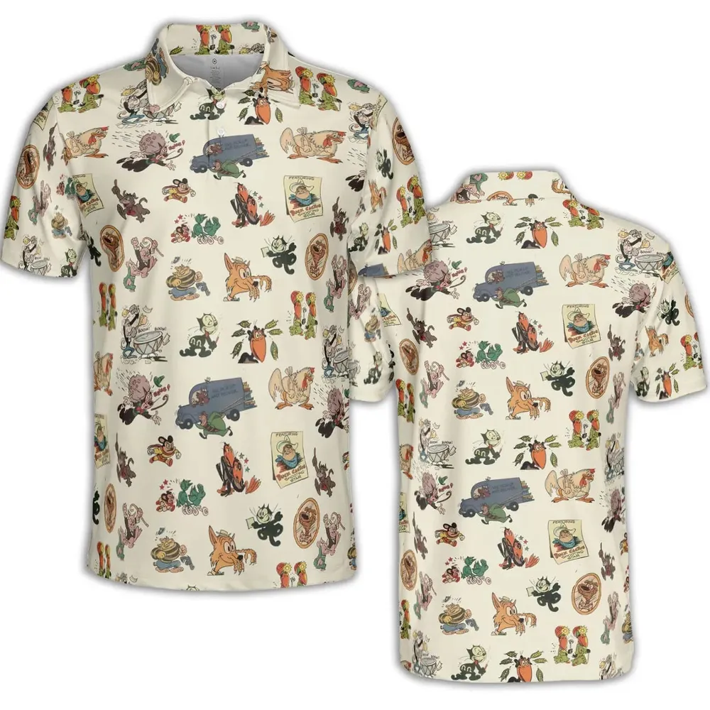 Nostalgia Terrytoons Characters AOP Men/Women Polo Shirt - 2