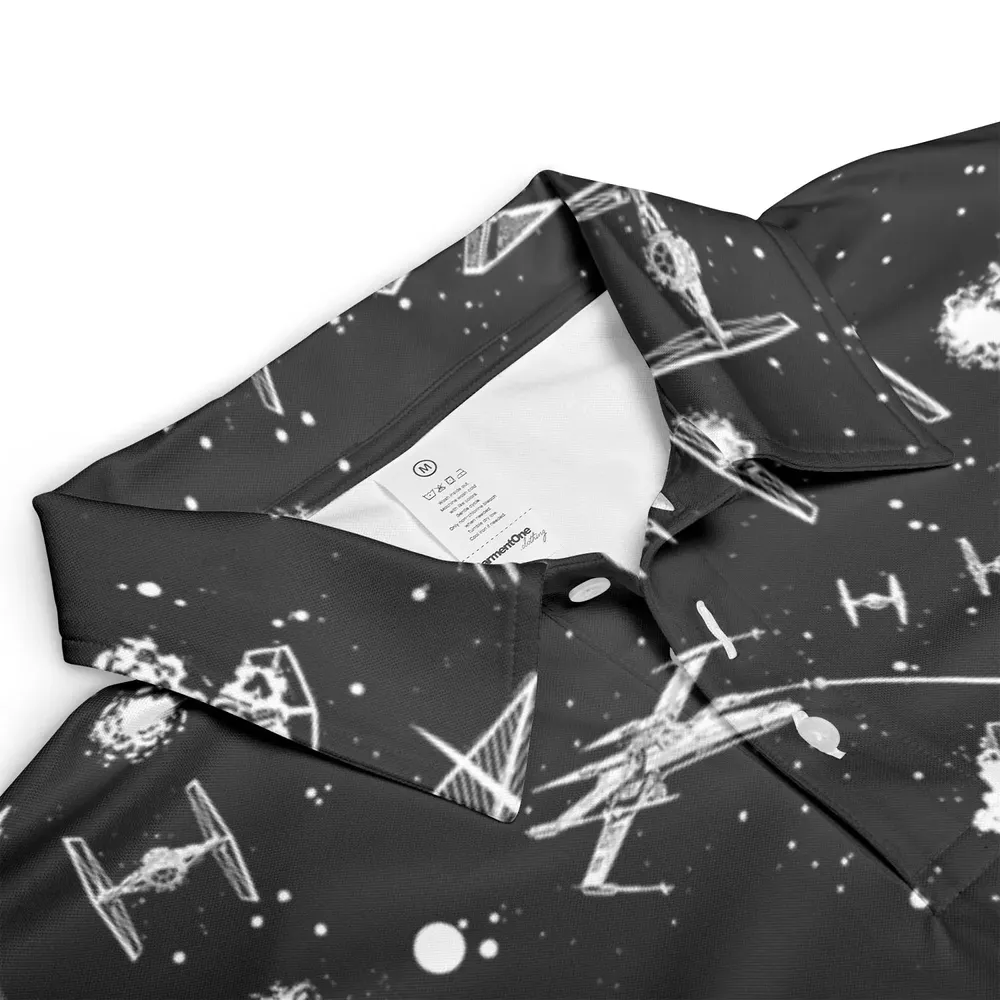 Space Ship Battle Star Wars AOP Men/Women Polo Shirt - 3