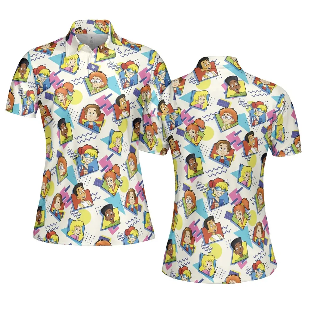 90s Pattern and Kids Club AOP Men/Women Polo Shirt - 5