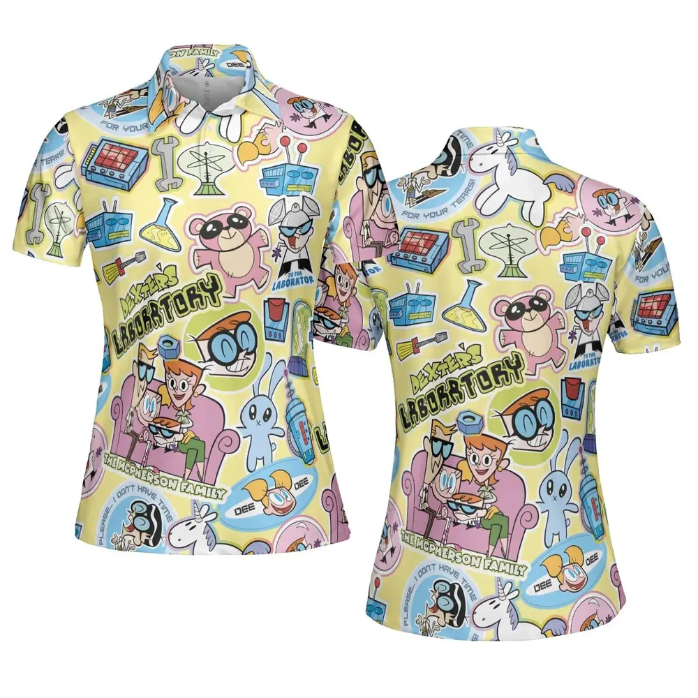 Dee Dee Mandark Dexter's Laboratory Funny AOP Men/Women Polo Shirt - 5