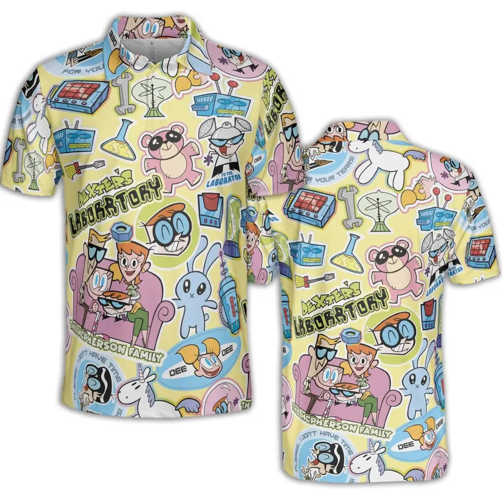 Dee Dee Mandark Dexter's Laboratory Funny AOP Men/Women Polo Shirt - 2
